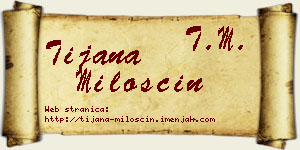 Tijana Miloščin vizit kartica